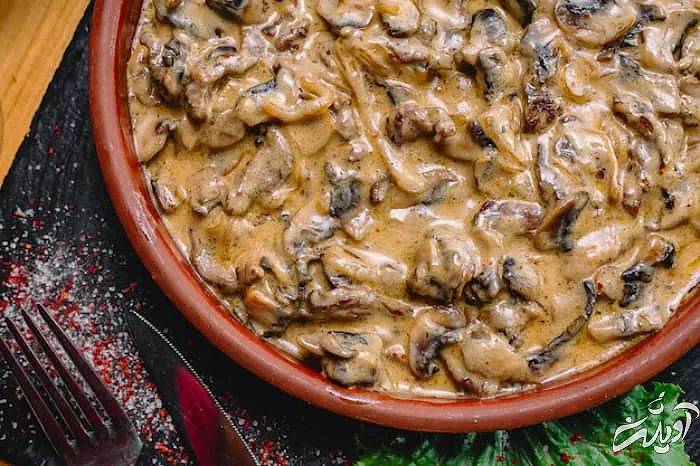 تهیه خورشت قارچ با مرغ خورشت قارچ با مرغ